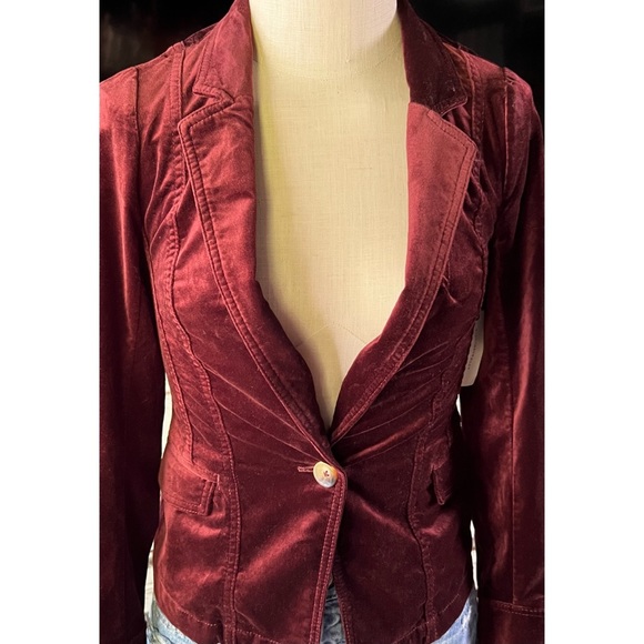 Anthropologie Velvet Blazer Size 6 RUNS SMALL - Picture 4 of 16